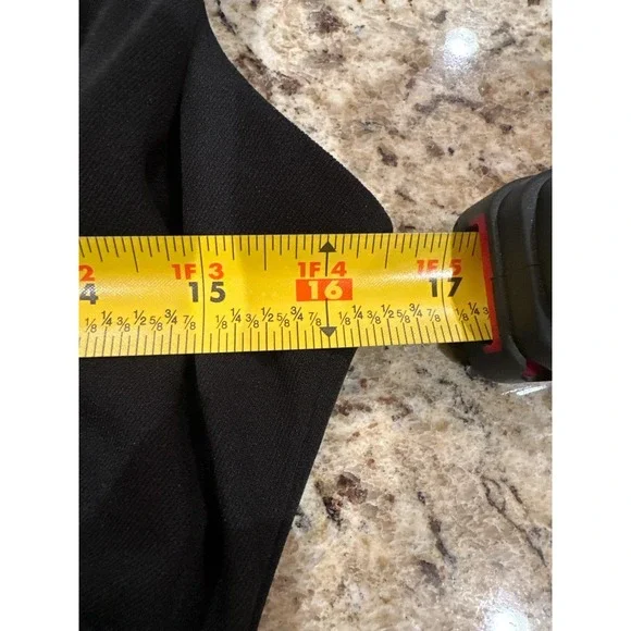 David Meister Black Ruched Cocktail Dress Size 10 Asymmetrical Neckline LBD - Picture 10 of 12